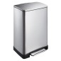 EKO Cubo de pedal E-Cube 40 L plateado mate EKO Cubo de pedal E-Cube 40 L plateado mate