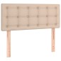 vidaXL Cama box spring con colchón cuero sintético capuchino 100x200cm vidaXL Cama box spring con colchón cuero sintético capuchino 100x200cm