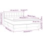 vidaXL Cama box spring con colchón terciopelo gris claro 140x190 cm vidaXL Cama box spring con colchón terciopelo gris claro 140x190 cm