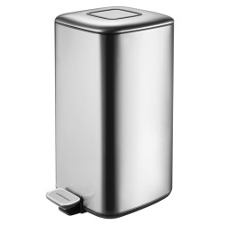 EKO Cubo de basura de pedal Regent 20 L plateado mate