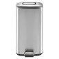 EKO Cubo de basura de pedal Regent 20 L plateado mate EKO Cubo de basura de pedal Regent 20 L plateado mate