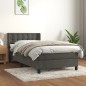 vidaXL Cama box spring con colchón terciopelo gris oscuro 80x200 cm vidaXL Cama box spring con colchón terciopelo gris oscuro 80x200 cm