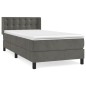 vidaXL Cama box spring con colchón terciopelo gris oscuro 80x200 cm vidaXL Cama box spring con colchón terciopelo gris oscuro 80x200 cm