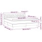 vidaXL Cama box spring con colchón terciopelo gris claro 180x200 cm vidaXL Cama box spring con colchón terciopelo gris claro 180x200 cm