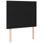 vidaXL Cama box spring con colchón tela negro 90x200 cm