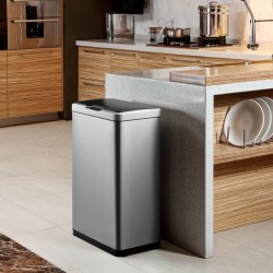 EKO Cubo de basura con sensor Mirage 2x20 L plateado mate