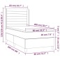 vidaXL Cama box spring con colchón tela marrón oscuro 80x200 cm vidaXL Cama box spring con colchón tela marrón oscuro 80x200 cm