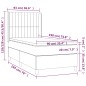 vidaXL Cama box spring con colchón tela gris claro 90x190 cm vidaXL Cama box spring con colchón tela gris claro 90x190 cm