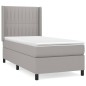vidaXL Cama box spring con colchón tela gris claro 80x200 cm vidaXL Cama box spring con colchón tela gris claro 80x200 cm