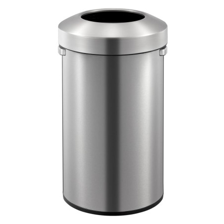 EKO Cubo de basura con pedal Urban 90 L plateado mate