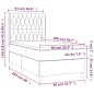 vidaXL Cama box spring con colchón tela negro 90x200 cm vidaXL Cama box spring con colchón tela negro 90x200 cm