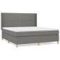 vidaXL Cama box spring con colchón tela gris oscuro 180x200 cm vidaXL Cama box spring con colchón tela gris oscuro 180x200 cm