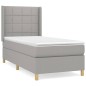 vidaXL Cama box spring con colchón tela gris claro 80x200 cm vidaXL Cama box spring con colchón tela gris claro 80x200 cm