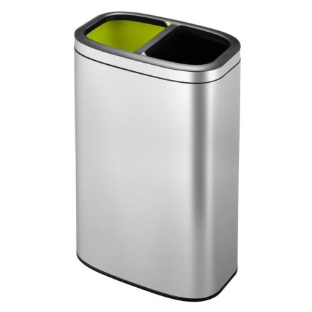 EKO Cubo de basura abierto OLI-Cube 2x20 L plateado mate