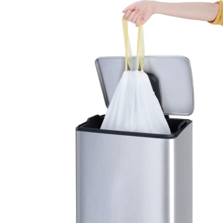 EKO Set de bolsas de basura "C" 10-15 L 24x20 piezas blanco