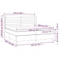 vidaXL Cama box spring con colchón tela gris claro 200x200 cm vidaXL Cama box spring con colchón tela gris claro 200x200 cm