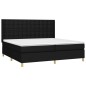 vidaXL Cama box spring con colchón tela negro 200x200 cm vidaXL Cama box spring con colchón tela negro 200x200 cm
