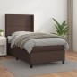 vidaXL Cama box spring con colchón cuero sintético marrón 90x200 cm vidaXL Cama box spring con colchón cuero sintético marrón 90x200 cm