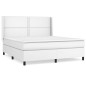 vidaXL Cama box spring con colchón cuero sintético blanco 160x200 cm vidaXL Cama box spring con colchón cuero sintético blanco 160x200 cm