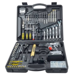 Brüder Mannesmann Herramientas y taladro inalámbrico 75 pzas 20V 1,3Ah