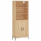 vidaXL Aparador alto madera contrachapada color roble 69,5x34x180 cm vidaXL Aparador alto madera contrachapada color roble 69,5x34x180 cm
