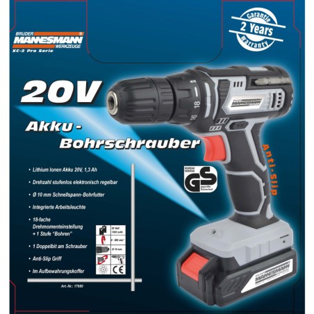 Brüder Mannesmann Taladro inalámbrico 1,3 Ah 20 V