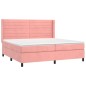 vidaXL Cama box spring con colchón terciopelo rosa 200x200 cm vidaXL Cama box spring con colchón terciopelo rosa 200x200 cm