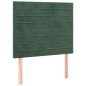 vidaXL Cama box spring con colchón terciopelo verde oscuro 100x200 cm vidaXL Cama box spring con colchón terciopelo verde oscuro 100x200 cm