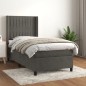 vidaXL Cama box spring con colchón terciopelo gris oscuro 90x190 cm vidaXL Cama box spring con colchón terciopelo gris oscuro 90x190 cm