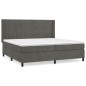 vidaXL Cama box spring con colchón terciopelo gris oscuro 200x200 cm vidaXL Cama box spring con colchón terciopelo gris oscuro 200x200 cm