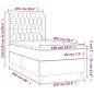 vidaXL Cama box spring con colchón terciopelo gris claro 100x200 cm vidaXL Cama box spring con colchón terciopelo gris claro 100x200 cm