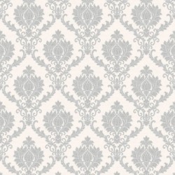 Noordwand Papel de pared Topchic Classic Ornaments gris claro