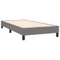 vidaXL Cama box spring colchón y luces LED tela gris oscuro 80x200 cm vidaXL Cama box spring colchón y luces LED tela gris oscuro 80x200 cm