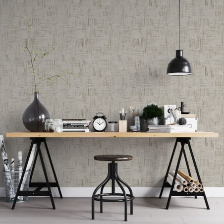 Noordwand Papel de pared Topchic Scratched Look beige metalizado