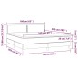 vidaXL Cama box spring colchón y luces LED tela gris claro 160x200 cm vidaXL Cama box spring colchón y luces LED tela gris claro 160x200 cm