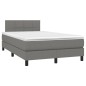 vidaXL Cama box spring con colchón y LED tela gris oscuro 120x200 cm vidaXL Cama box spring con colchón y LED tela gris oscuro 120x200 cm
