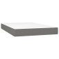 vidaXL Cama box spring con colchón y LED tela gris oscuro 120x200 cm vidaXL Cama box spring con colchón y LED tela gris oscuro 120x200 cm