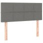 vidaXL Cama box spring con colchón y LED tela gris oscuro 120x200 cm vidaXL Cama box spring con colchón y LED tela gris oscuro 120x200 cm