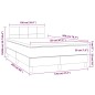 vidaXL Cama box spring con colchón y LED tela gris oscuro 120x200 cm vidaXL Cama box spring con colchón y LED tela gris oscuro 120x200 cm
