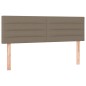 vidaXL Cama box spring colchón y luces LED tela gris taupe 140x190 cm vidaXL Cama box spring colchón y luces LED tela gris taupe 140x190 cm