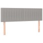 vidaXL Cama box spring colchón y luces LED tela gris claro 140x200 cm vidaXL Cama box spring colchón y luces LED tela gris claro 140x200 cm