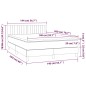 vidaXL Cama box spring colchón y luces LED tela gris claro 140x200 cm vidaXL Cama box spring colchón y luces LED tela gris claro 140x200 cm