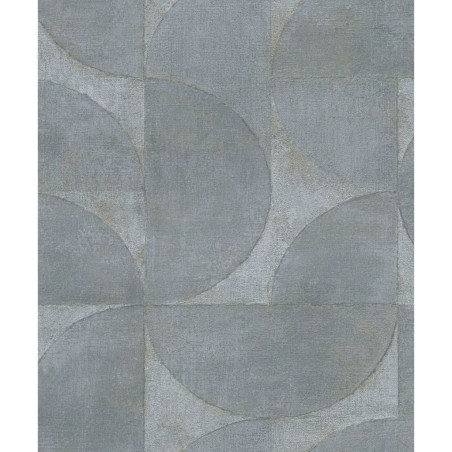 Noordwand Papel Vintage Deluxe Graphic Circle Look gris metalizado