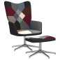 vidaXL Silla de relajación con reposapiés tela patchwork vidaXL Silla de relajación con reposapiés tela patchwork