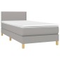 vidaXL Cama box spring con colchón tela y LED gris claro 80x200 cm vidaXL Cama box spring con colchón tela y LED gris claro 80x200 cm