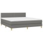 vidaXL Cama box spring con colchón y LED tela gris oscuro 160x200 cm vidaXL Cama box spring con colchón y LED tela gris oscuro 160x200 cm
