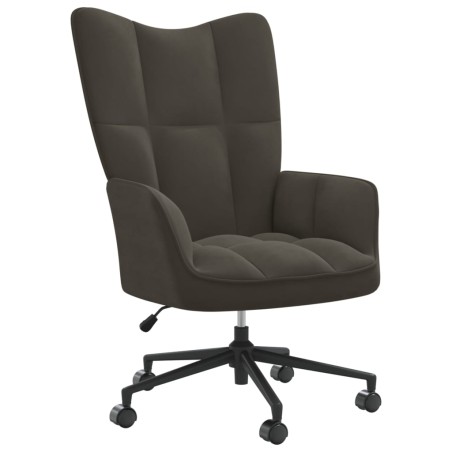 vidaXL Silla de relajación de terciopelo gris oscuro