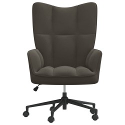 vidaXL Silla de relajación de terciopelo gris oscuro