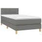 vidaXL Cama box spring con colchón y LED tela gris oscuro 90x200 cm vidaXL Cama box spring con colchón y LED tela gris oscuro 90x200 cm