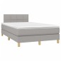vidaXL Cama box spring con colchón tela y LED gris claro 120x200 cm vidaXL Cama box spring con colchón tela y LED gris claro 120x200 cm